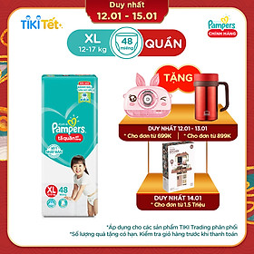 Tã Quần Pampers Giữ Dáng Mới Gói Đại XL48 (48 Miếng)