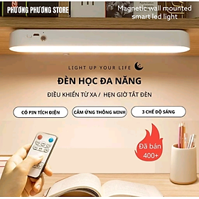 Hình ảnh Đèn Led thông minh cao cấp gắn tường, tủ đọc sách tích điện đa năng nhiều cấp độ điều chỉnh ánh sáng bằng nút cảm ứng 1 chạm và điều khiển từ xa có hẹn giờ