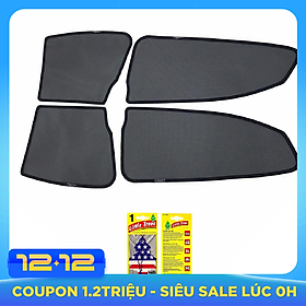 Bộ rèm che nắng ô tô nam châm theo xe Fadil - Hàng Chính Hãng - Quà tặng cây thông thơm treo xe