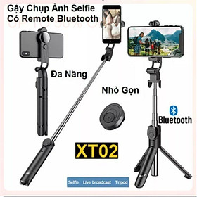 Mua Gậy Chụp Ảnh Tự Sướng 3 Chân Đa Năng Q07  Q07s Có Đèn Kèm Remote Bluetooth - Q07 đen có led