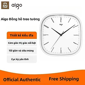Hình ảnh Xiaomi Youpin Đồng hồ treo tường Aigo siêu mỏng thời trang dành cho trang trí phòng khách-Hàng chính hãng