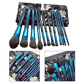 Professional Premium Fiber Makeup Brushes Foundation Face Powder Blush Makeup Tool Kit for Mother Girlfriends Festival Holiday (with Bag)