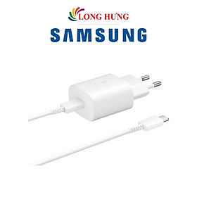 Combo cốc sạc Samsung Travel Adapter PD25W 1Type-C + Cáp USB Type-C to Type-C 1m EP-TA800X - Hàng chính hãng