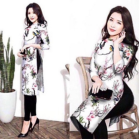  ÁO DÀI CÁCH TÂN IN HOẠ TIẾT 3D( không kèm quần)