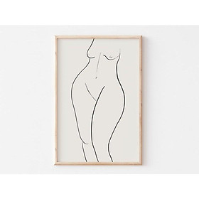 Mua Tranh treo tường | Line art-Female Line Art  Modern Minimalist 62   tranh canvas giá rẻ