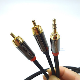 Dây 3.5mm ra 2 đầu RCA iCable 1000A Monster cho ipod, ipad, điện thoại dài 2m- Hàng Chính Hãng