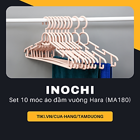Set 10 Móc áo đầm vuông Inochi Hara 180