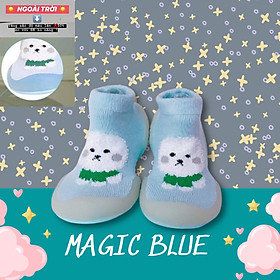 CHÍNH HÃNG GGOMOOSIN GIÀY TẬP ĐI CHO BÉ CƯNG-MAGIC BLUE