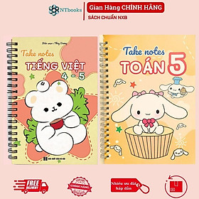Sách Số tay Takenote lớp 5: Toán + Tiếng Việt 4-5 Khổ A5 (Phiên Bản Mới Nhất)