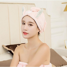 Mua Khăn Ủ Tóc Tai Thỏ Siêu Thấm
