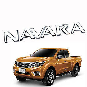 Tem Logo Chữ Nổi NAVARA Dán Trang Trí Đuôi Xe Nissan Navara