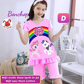 Đồ bộ bé gái lửng hình Pony từ 10-42kg - thun cotton - Kiến Lửa