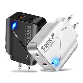 Mua Củ Sạc Nhanh T-REX Led QC3.0 & PD Type-C 18W Hàng Chính Hãng (Dùng Cho Iphone  Samsung) - DT073