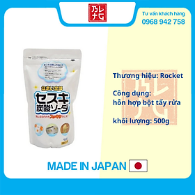 Bột baking soda Sesuki 500g (tẩy trắng) Rocket nội địa Nhật Bản