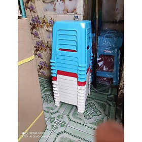 Ghế lùn cao cấp dày - Xanh dương - 29×29×28 cm