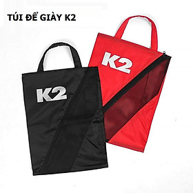 Túi xách để giày thể thao K2 - Túi để giày chống thấm, có tay cầm, du lịch đá bóng đi gym màu đỏ đen, Kích thước 38x28 cm ( giao màu ngẫu nhiên )
