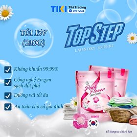 Viên giặt xả Top Step hương Nước hoa tinh tế gói 15 viên (210g)