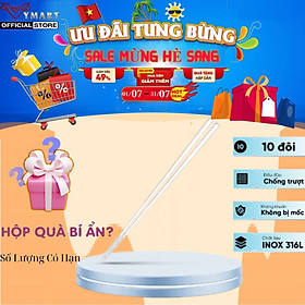 Mua Bộ Đũa inox 10 Đôi Haatz CIM316 - Đũa inox 316L Siêu Bền  An Toàn Cho Sức Khoẻ  Bảo Hành 24 Tháng