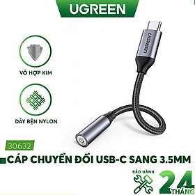 Cáp chuyển đổi từ cổng USB type C sang 3.5mm UGREEN AV142 30632 - Hàng chính hãng