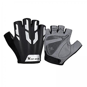 2xUnisex Cycling Gloves Half Finger  Gel Padded Fingerless