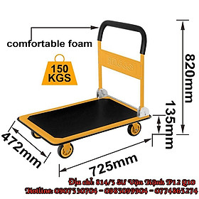 Mua Xe đẩy kéo hàng hoá INGCO 150kg đẩy kéo hàng hoá bằng tay có thể gập xếp lại HPHT11502 - chuẩn GS an toàn