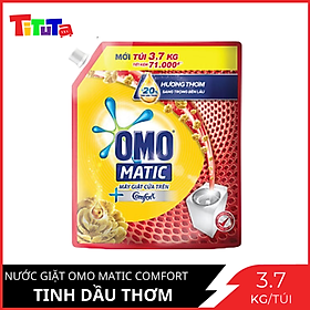 Nước Giặt OMO Matic Comfort Tinh Dầu Thơm Cho Máy Giặt Cửa Trên (3.7Kg/Túi)