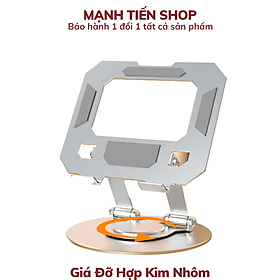 Giá Đỡ Máy Tính Bảng Hợp Kim Nhôm Để Bàn Xoay 360 Độ Cho Điện Thoại, Máy Tính Bảng L08 - Hàng chính hãng