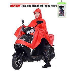 Áo mưa nam nữ cánh dơi dù tổ ong 1 đầu cao cấp LK54 Tặng túi đựng điện thoại chống nước
