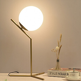 Mua Đèn ngủ để bàn - đèn ngủ để đầu giường - đèn ngủ LED tròn caoc ấp ICE mạ crom vàng