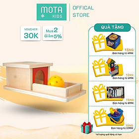 Đồ chơi hộp thả khối cầu cho bé 6-9 tháng Montessori Mota- Khơi gợi tò mò- Kích thích thính giác - Hàng chính hãng