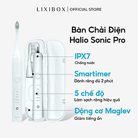 Bàn Chải Điện Halio Sonic Whitening Toothbrush Pro - Màu White Kèm Hộp Đựng