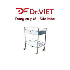 Xe đẩy dụng cụ y tế 2 tầng có hộc - Tối Ưu Hóa Lưu Trữ và Di Chuyển Dụng Cụ Y Tế với Xe Đẩy 2 Tầng