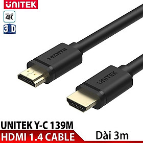 Cáp HDMI Unitek chính hãng cao cấp (3m) 1.4 Y-C 139M - HÀNG CHÍNH HÃNG