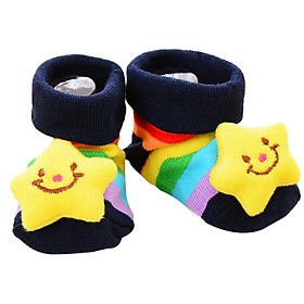 Tất Giữ Ấm Chống Trượt Gắn Hình Ngộ Nghĩnh Cho Trẻ Sơ Sinh