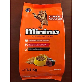 THỨC ĂN HẠT KHÔ CHO MÈO - MININO CÁ NGỪ 1.5KG