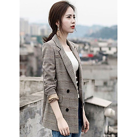 ÁO BLAZER NỮ 2 LỚP 4 KHUY ĐẸP