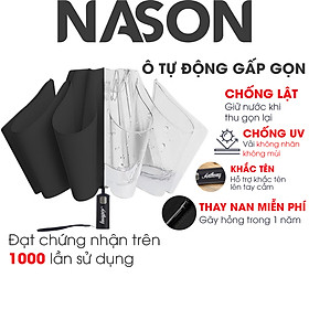 Ô dù tự động thông minh cao cấp toàn Fully Automatic Safe Umbrella, cơ chế giữ nước như dù ngược, khung nan chắc chắn chống gió bão cấp 6, vải siêu chống nước phủ Nano chống tia UV