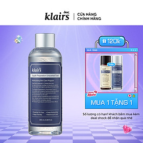 Nước hoa hồng Dear, Klairs Supple Preparation Unscented Toner 180ml