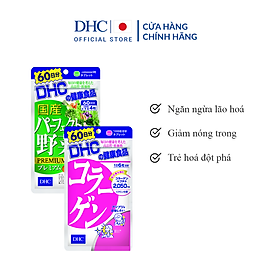 Combo Viên uống DHC Trẻ hoá da (Rau Củ & Collagen)