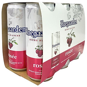 Lốc 6 Lon Bia Hoegaarden Rosee 330ml/Lon