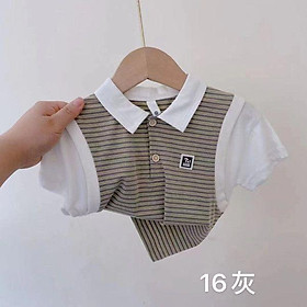 ÁO THUN POLO SỌC TAY TRẮNG -CP KID -AN TOÀN CHO LÀN DA BÉ YÊU