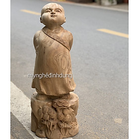 Mua TƯỢNG CHÚ TIỂU TÙY DUYÊN BẰNG GỖ NGỌC AM THƠM NỨC KT CAO 60×23×22CM