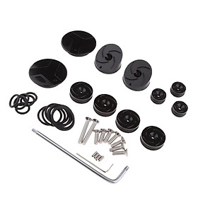Motorcycle Frame Hole Cap Plugs Frame Insert Covers for BMW R1200GS 2014-2017 (Black)