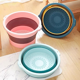 Mua Chậu tròn mát xa chân gấp gọn tiện lợi - giao màu ngẫu nhiên
