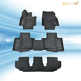 Thảm lót sàn xe ô tô Toyota Highlander 2020 + nhãn hiệu Macsim - chất liệu nhựa TPE đúc khuôn cao cấp - màu đen