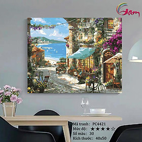 Mua Tranh sơn dầu số hoá tự tô màu Gam PC4421 căng sẵn khung