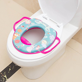 Bệ Lót Thu Nhỏ Bồn Cầu Hình Thú Cho Bé ( Tặng 1 muỗng ăn )
