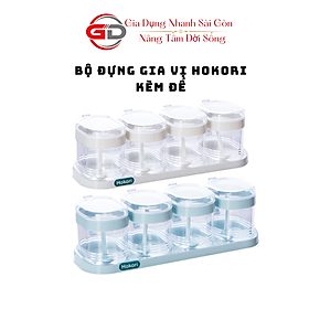 Mua Bộ 4 Hũ Đựng Gia Vị Hokori Kèm Đế