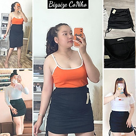 Chân váy bigsize nữ rút dây hai bên ôm body lưng cao điều chỉnh độ dài váy CVR