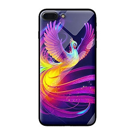 Ốp kính cường lực cho iPhone 8 Plus mẫu chim phượng 4 - Hàng chính hãng